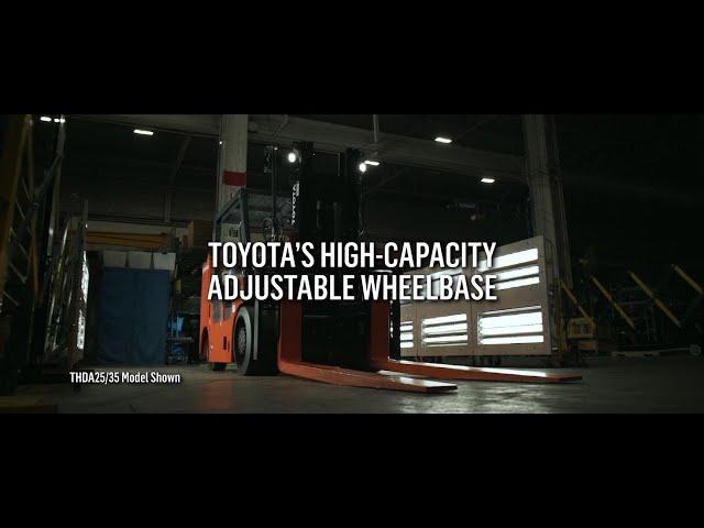 Toyota Material Handling | Products: High Capacity Adjustable Wheelbase 25/35 & 40/60 Model Forklift