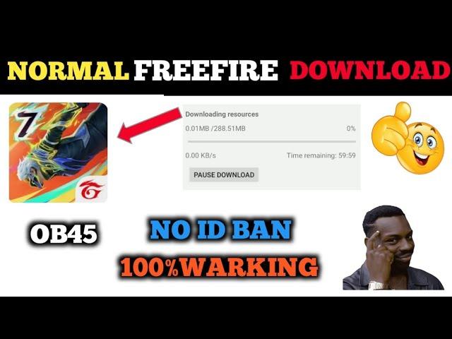 Normal Free Fire Kaise Download Kare  || Free Fire Ob45 Download Kahase Kare 2024