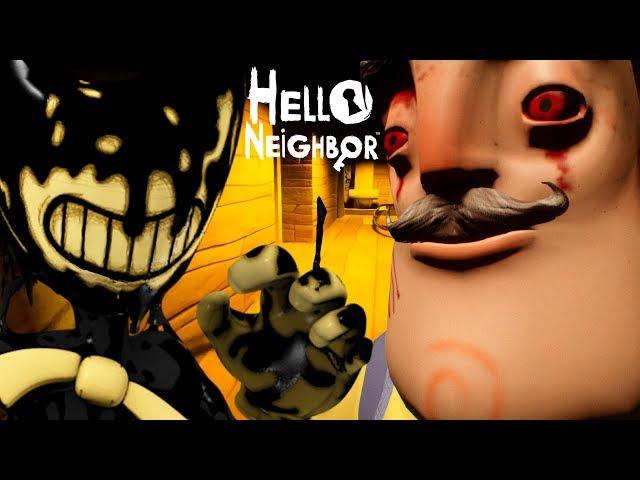 ПРИВЕТ СОСЕД ЧЕРНИЛЬНАЯ МАШИНА! БЕНДИ ПРОКЛЯЛ ДОМ СОСЕДА! HELLO NEIGHBOR PFTP МОД