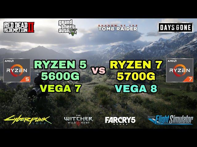 Ryzen 5 5600G (Vega 7) vs Ryzen 7 5700G (Vega 8) Gaming Test ! 2021