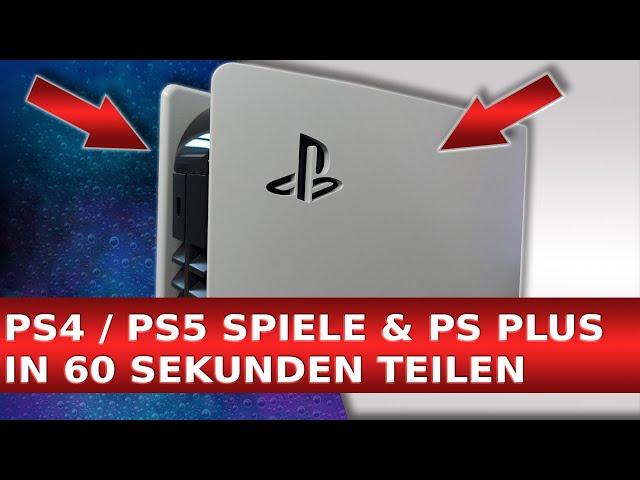 PS+ inkl. PS5 Account teilen  (Deutsch) PlayStation 4 + PS5  Spiele mit Freunden sharen 50% sparen