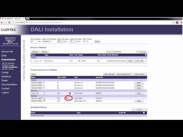 LOYTEC - DALI channel setup with L-DALI [D001]