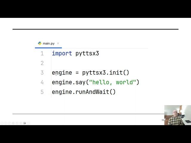 Text to Speech in Python 3 - Using PyCharm and pyttsx3