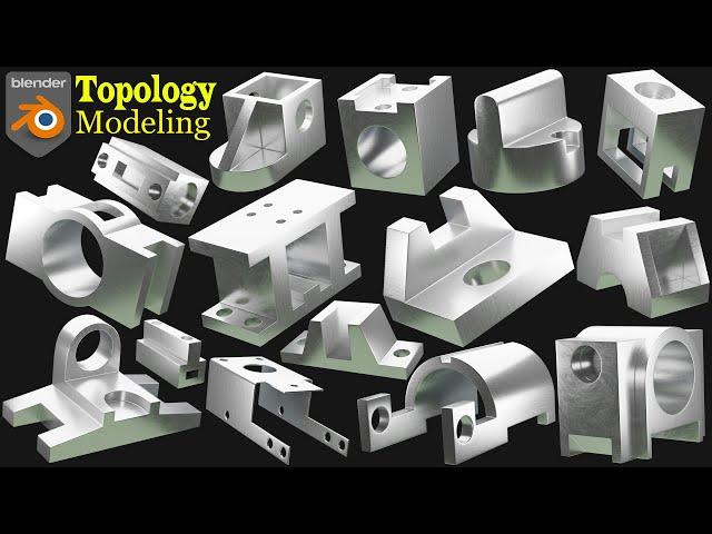 𝐓𝐮𝐭𝐨𝐫𝐢𝐚𝐥 : Blender Topology Modeling Exercises