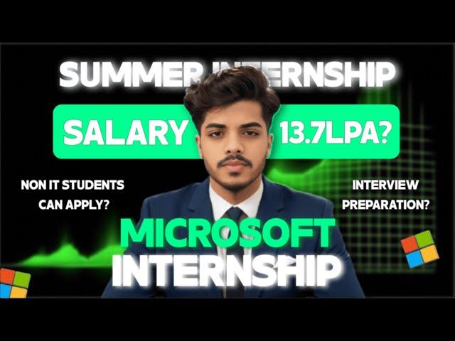  Microsoft Summer Internship 2025 Roadmap | How to Apply, Skills Needed, & Free Guide Included! 