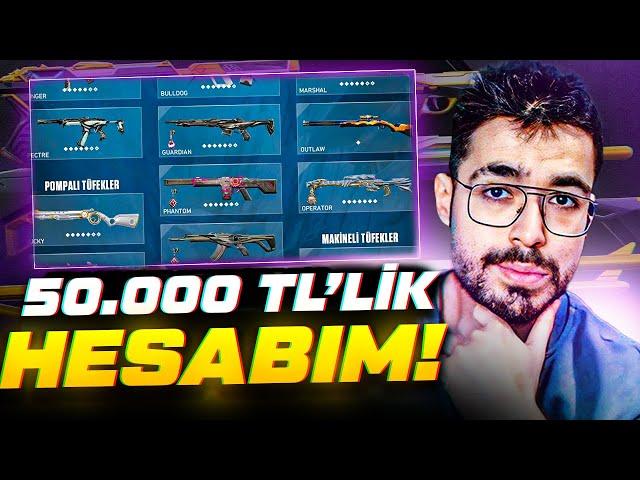 +300 SKİNLİ 50.000 TL'LİK BOL SKİNLİ HESABIMI İNCELEDİM! Valorant