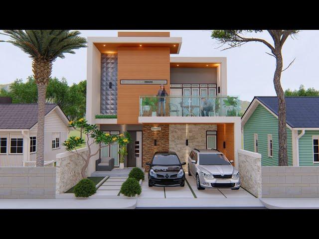 Desain Rumah Minimalis Modern 2 Lantai 8x15 m