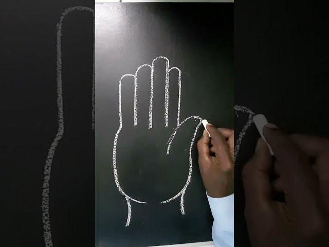 Eassily Drawing a Hand  #shorts #drawing  #Hand  How to Draw Hand Easily