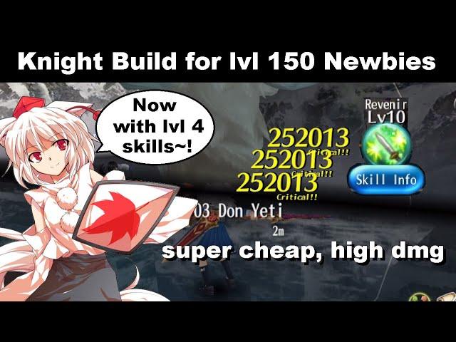 SUPER CHEAP Knight Build for Newbies! WITH Lvl 4 Skills! | Toram Online