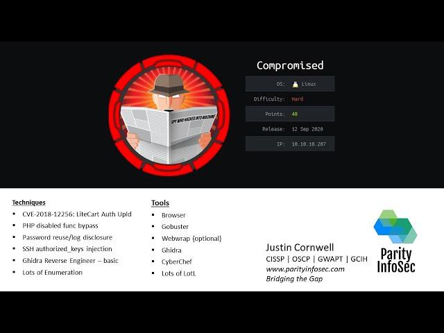 HackTheBox ~ Compromised Walkthrough