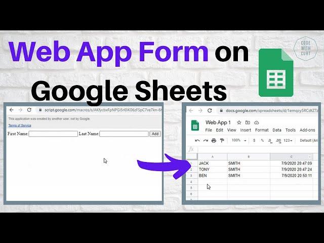 Create Web App Form on Google Sheets using Google Apps Script