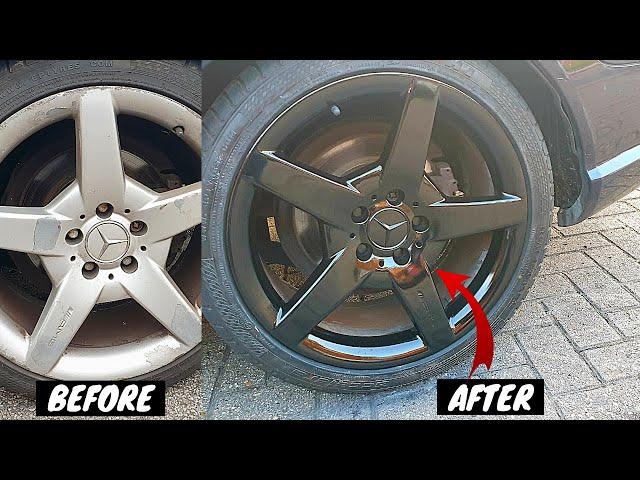 How To Spray Paint Alloy Wheels Gloss Black Yourself At Home For Cheap