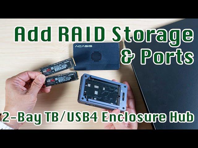 ACASIS TBU405 Pro Max | 2-Bay RAID Thunderbolt USB4 NVME SSD Enclosure and Hub