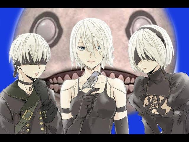 Nier automata - Emil Boss Fight (All versions synched: 2B 9S A2)