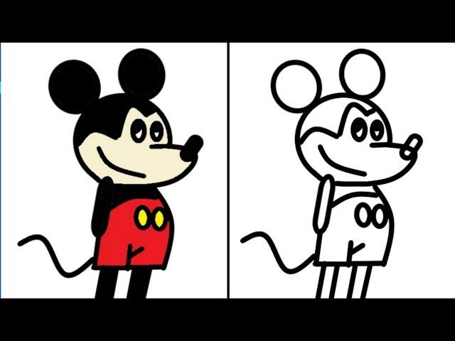 How to Draw Mickey Mouse Easy Step by Step | How To Draw Mickey Mouse | Tutorial Easy