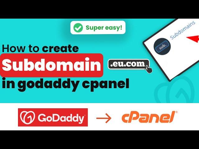 How to create subdomain in cPanel GoDaddy 2024 | Initial Solution