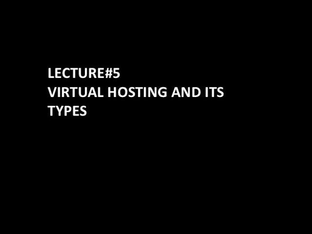 Lecture 05: virtual hosting || DI-322 || in Urdu hindi |@innovateITzoneofficial