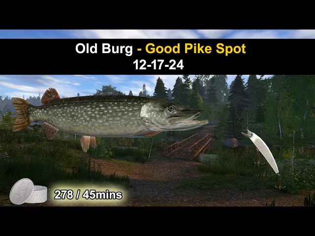 Russian Fishing 4,  Old Burg - Good Pike Spot 12-17-24