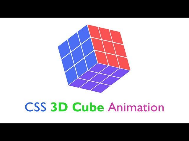 How to Create 3D Cube Animation using Pure CSS | With Source Code | HTML & CSS