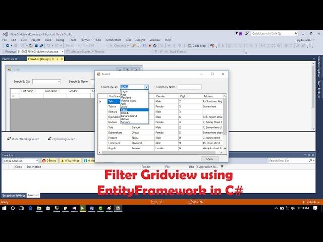 C# - Filter Gridview | C# - How to Filter DataGridview with textbox