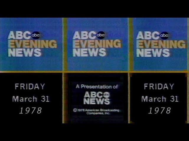 ABC Evening News (Complete Broadcast, 3/31/1978) 