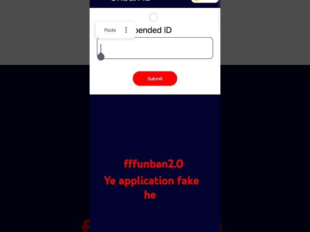 FFFUNBAN2.0 REAL OR FAKE YE APPLICATION FAKE HE  #freefire #unban #suspended #freefire #foryou