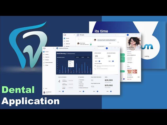 1- Intro C# UI Design - Dental Application  Winform App GUNA Framework