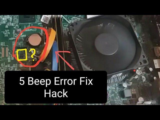 5 Beeps Error And No Display. Common Fix on Dell Computer. [5 BEEP NO DISPLAY SOLVED]