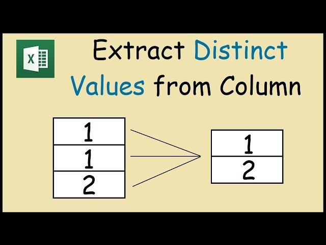 How to Extract Unique Values from a Column in Excel