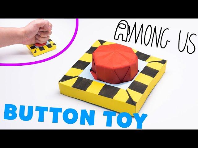 Easy Origami AMONG US BUTTON TOY  || origami pop it, origami fidget toy