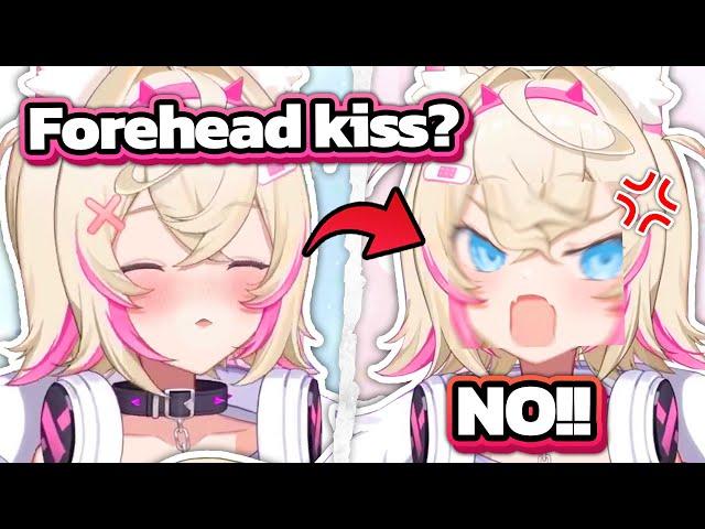 Mococo was about to give us a forehead kiss, but...