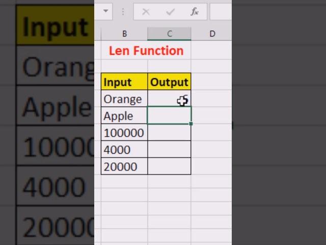 Excel functions #excel #shorts