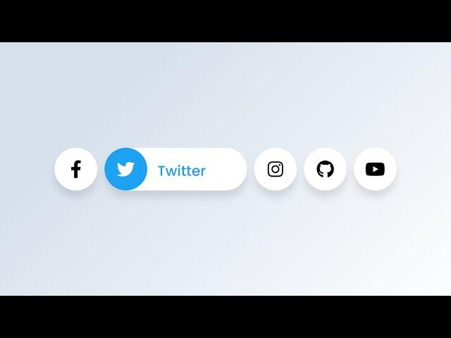 Social Media Buttons with Cool Hover Animation using only HTML & CSS