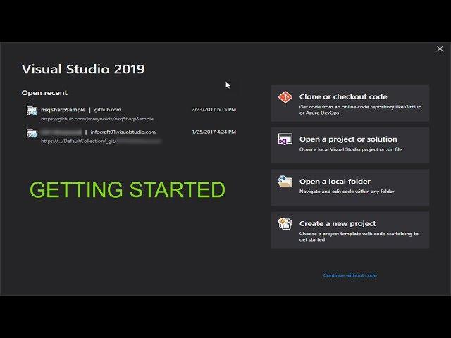 Visual Studio 2019 (Getting Started)