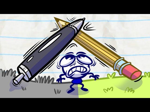 Pencilmate's Battle Of Ink! | Animated Cartoons Characters | Animated Short Films | Pencilmation