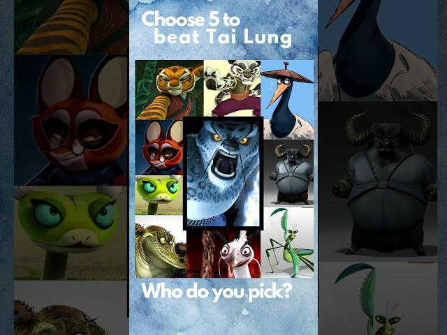 Choose 5 to beat Tai Lung #kungfupanda #tailung subscribe if you read