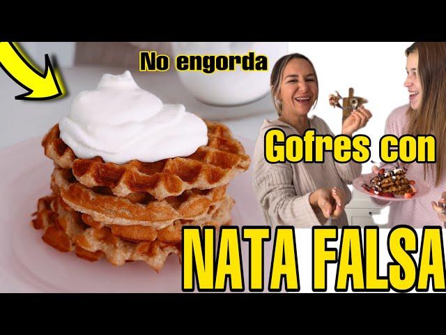 MIRA CON 3 INGREDIENTES VAS A PREPARAR GOFRES SIN HUEVO Y  CON NATA FALSA !