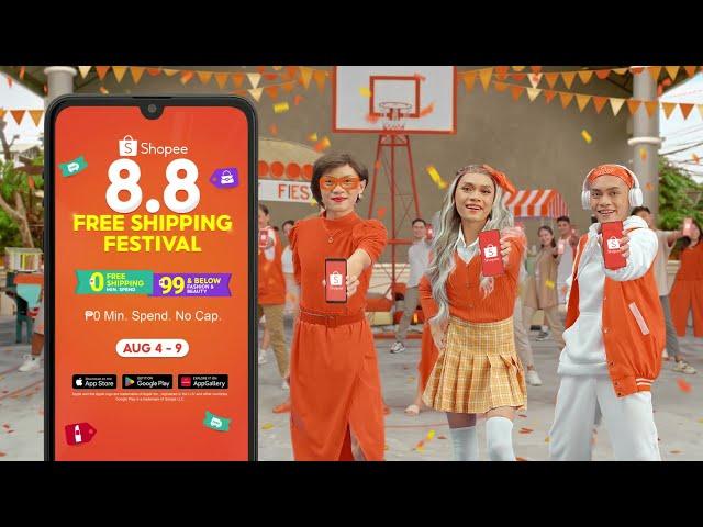 Shopee 8.8 Free Shipping Festival ngayong August 4-9!