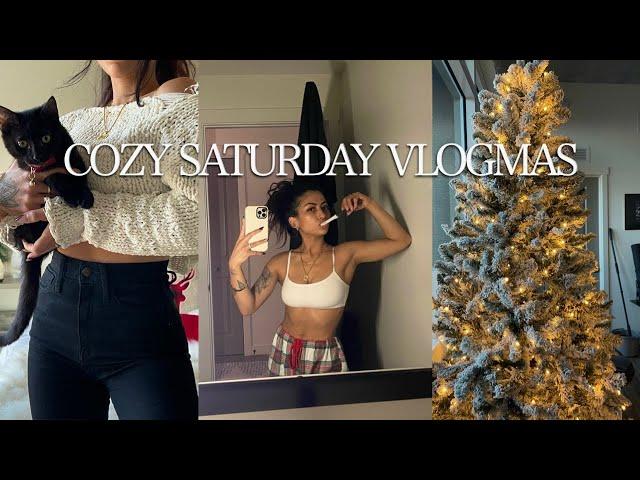 Cozy Saturday Night In | cook chili with me, new Christmas tree, diy home decor VLOGMAS DAY 3