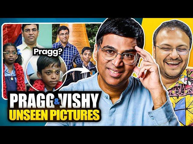 Vishy Anand Reacts to old pictures with Praggnanandhaa