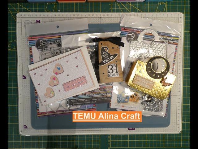 #TEMU Alina Craft 3 tolle Sets mit je einem Beispiel, Stanzschablonen, Stempel