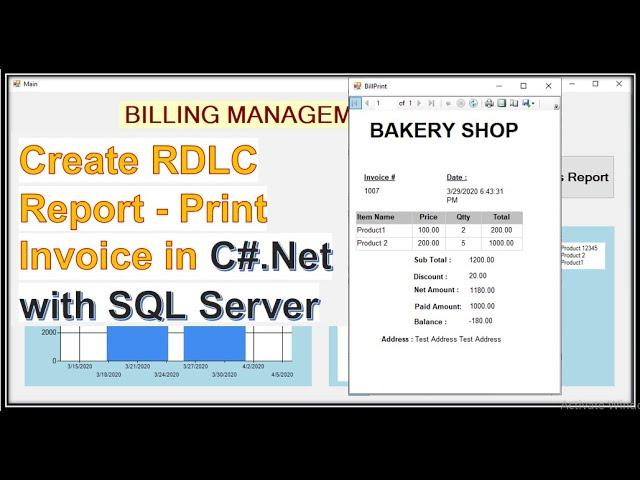 How to Create RDLC Report/ Print Invoice/ in C#.Net with SQL Server - Step By Step