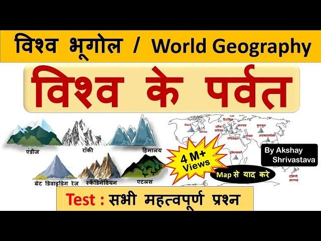 World Geography : विश्व के पर्वत (World Mountains) & All Important Questions -CrazyGkTrick