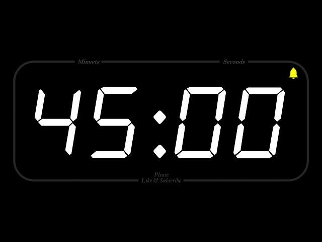 45 MINUTE - TIMER & ALARM - Full HD - COUNTDOWN