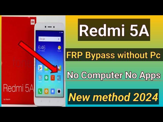 Redmi 5A Frp Bypass Google Account Remove || Without PC 2024 #frpbypass #frp_solution#frp