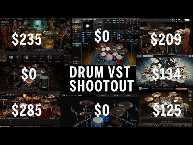 Metal Drum VST Shootout - 1 drum beat vs. 8 Drum Plugins