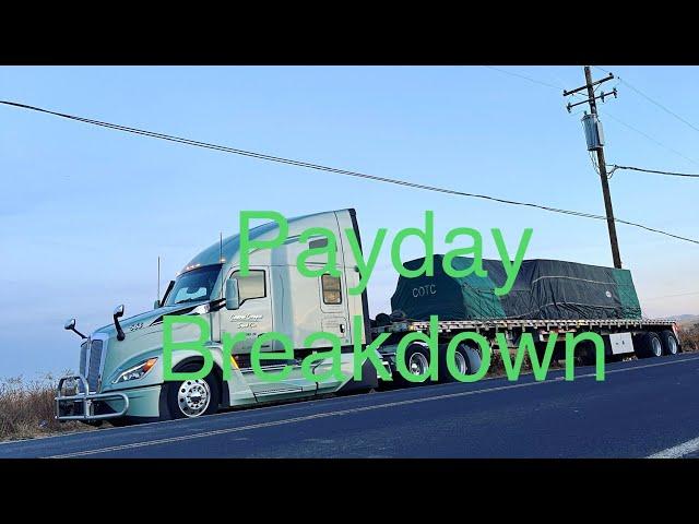 Payday Breakdown 10/24-10/30 Central Oregon Truck Company