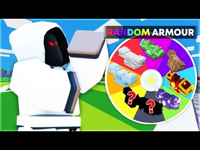 The Random Armor CHALLENGE.. (Roblox Bedwars)