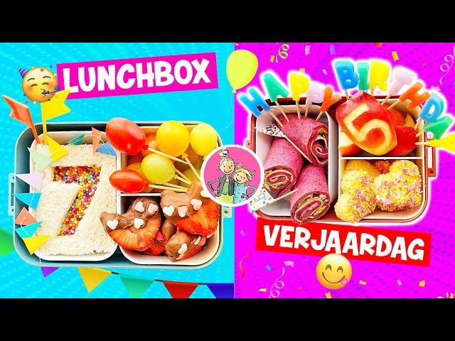 LEUKE LUNCHBOX IDEEËN voor Een Verjaardag Lunchbox Naar SCHOOL!! *Extra Feestelijk DeZoeteZusjes