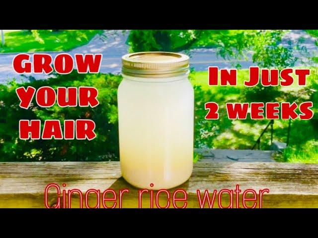The BEST rice water recipe | WITH GINGER | for extreme hair growth
